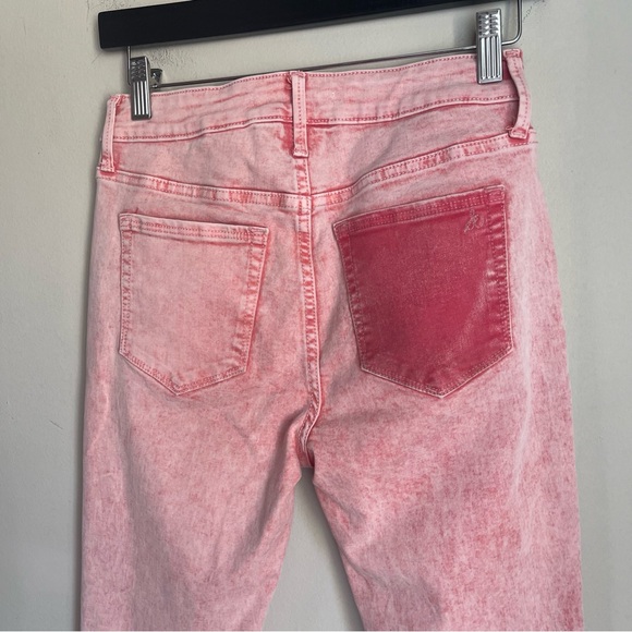 Sam Edelman The Stiletto High Rise Waist Crop Raw Hem Jeans Coral Tart‎ Size 25 - Picture 7 of 12